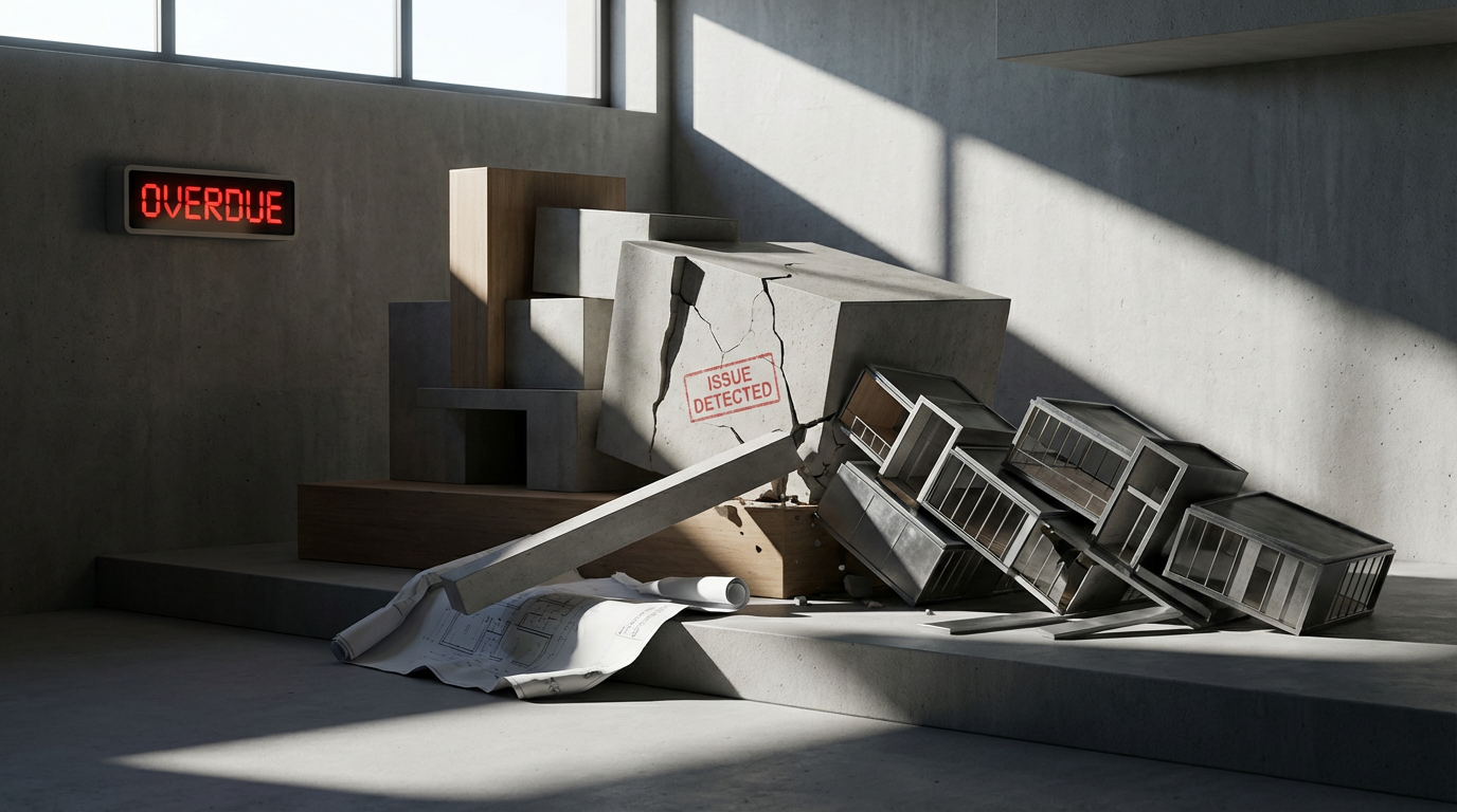 Reactive Project Management: Issues become visible only after they've delayed the schedule and impacted downstream trades