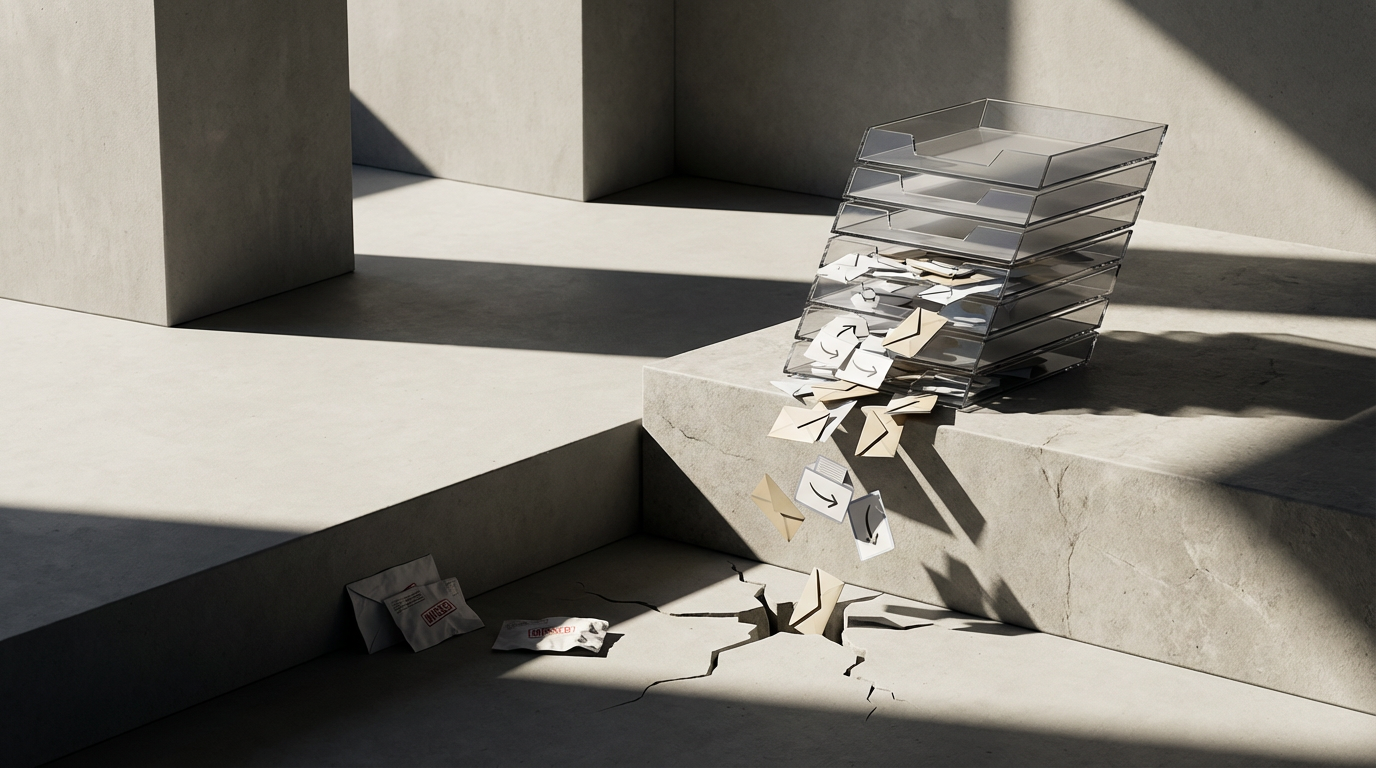 Request Routing Chaos: Tasks fall through cracks because routing depends on who remembers to forward the right email