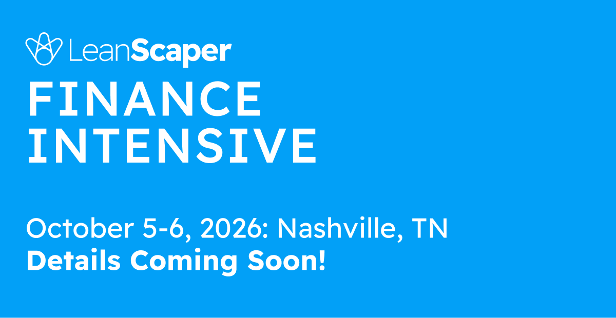 LeanScaper Finance Intensive '26