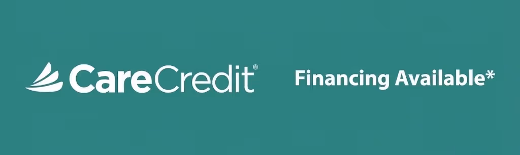 CareCredit logo with the text Financing Available on a green background.
