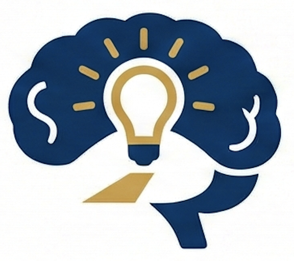 Illustration of a brain surrounded by icons including a person wearing a headband, a rolled towel, a light bulb with rays, and a vibrating bandage, symbolizing mental health and brain care concepts.