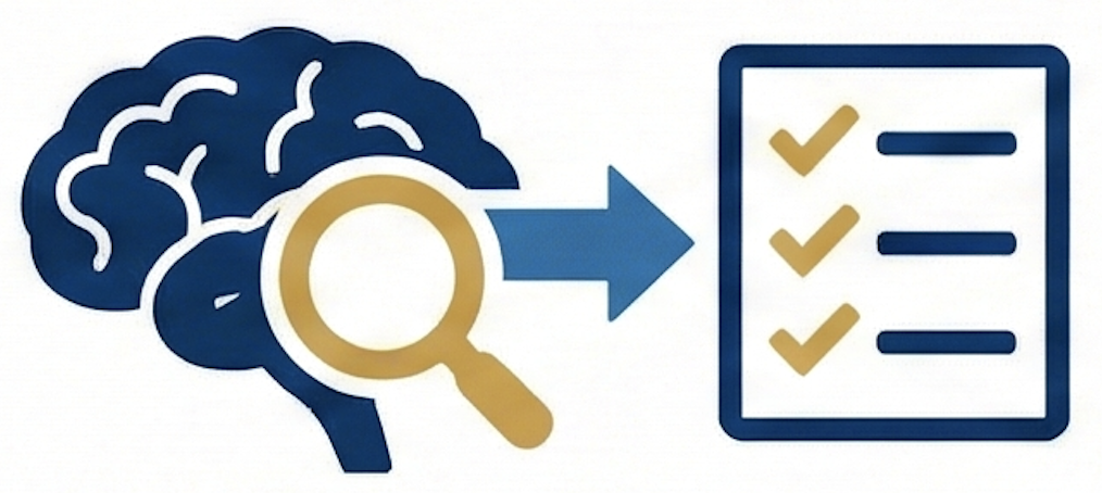 Illustration of a brain surrounded by icons of a crescent moon, a person meditating, a person wearing headphones, and a sleep mask.