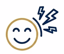 Icon of a person seated with sensors on the head, arm, and leg connected to a monitor displaying two waveform patterns.