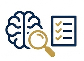 Illustration of a brain surrounded by icons of a crescent moon, a person meditating, a person wearing headphones, and a sleep mask.