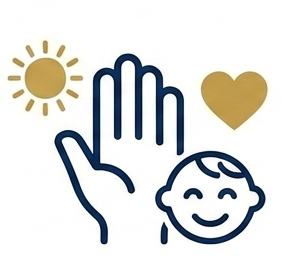 Illustration of a brain surrounded by icons including a person wearing a headband, a rolled towel, a light bulb with rays, and a vibrating bandage, symbolizing mental health and brain care concepts.