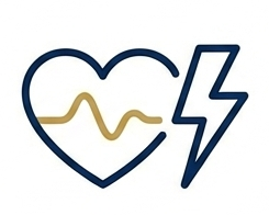 Icons of a stylized brain, a calendar with a checkmark, and a bar chart with alternating gold and navy blue bars.