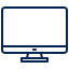 Icon of a desktop computer monitor with a simple rectangular screen and stand.