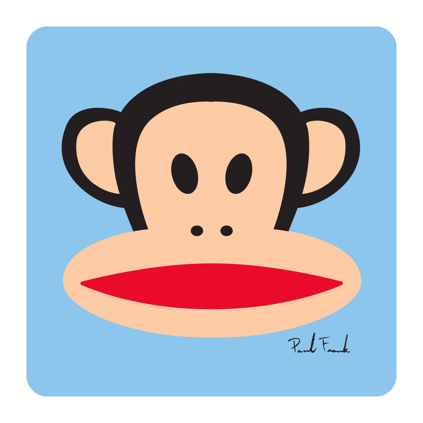 In 1995 I was an art student at a local community college. In addition to that I was learning to sew and started making wallets and handbags for my friends. I created Julius as a decoration for my accessories. He was inspired by a sock monkey my grandma hand made for my dad when he was a child. Julius would soon take on many looks and themes. – Paul Frank