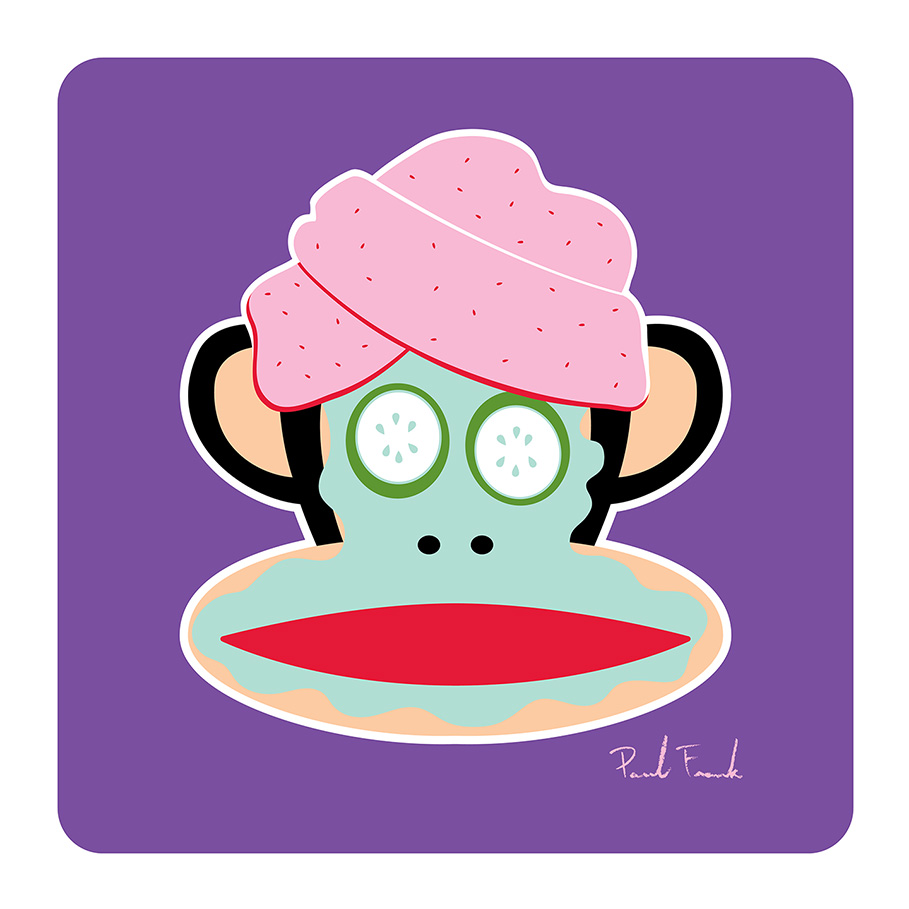 Sometimes you just need to put on your pink shower cap, slap a couple cucumbers on your eyes and forget about the world for a while. Julius takes his relaxation very seriously. – Paul Frank