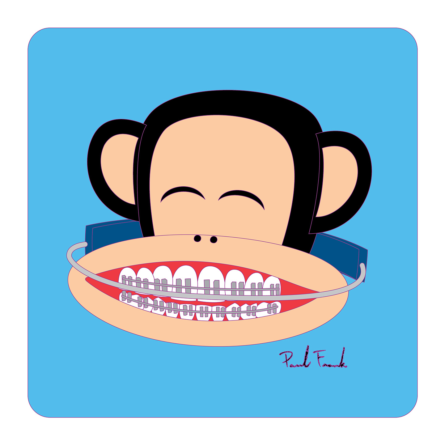 Braces were bad enough. Headgear made you look like your orthodontist was trying to pick up radio stations through your teeth. Julius wears his proudly. – Paul Frank