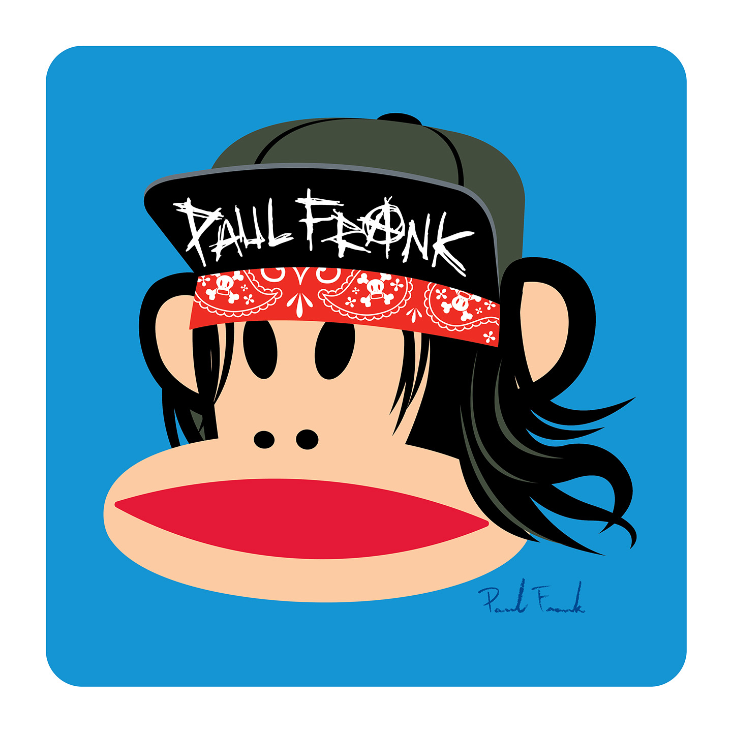 There was a time when flipping the bill of your cap up was a whole look. Julius was doing it before you were. OG means Original Gorilla, right? – Paul Frank