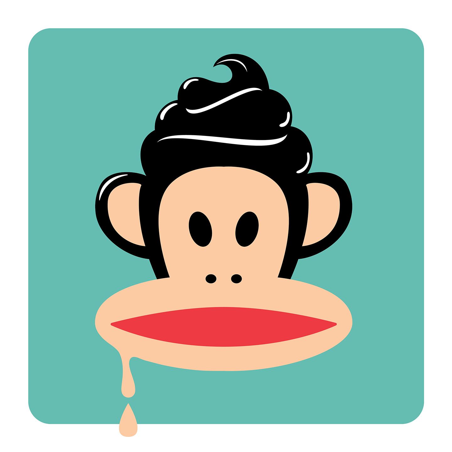 I’ve always liked soft serve because it looks almost too perfect to eat. One big swirl right on top. Julius took the idea a little too literally. – Paul Frank