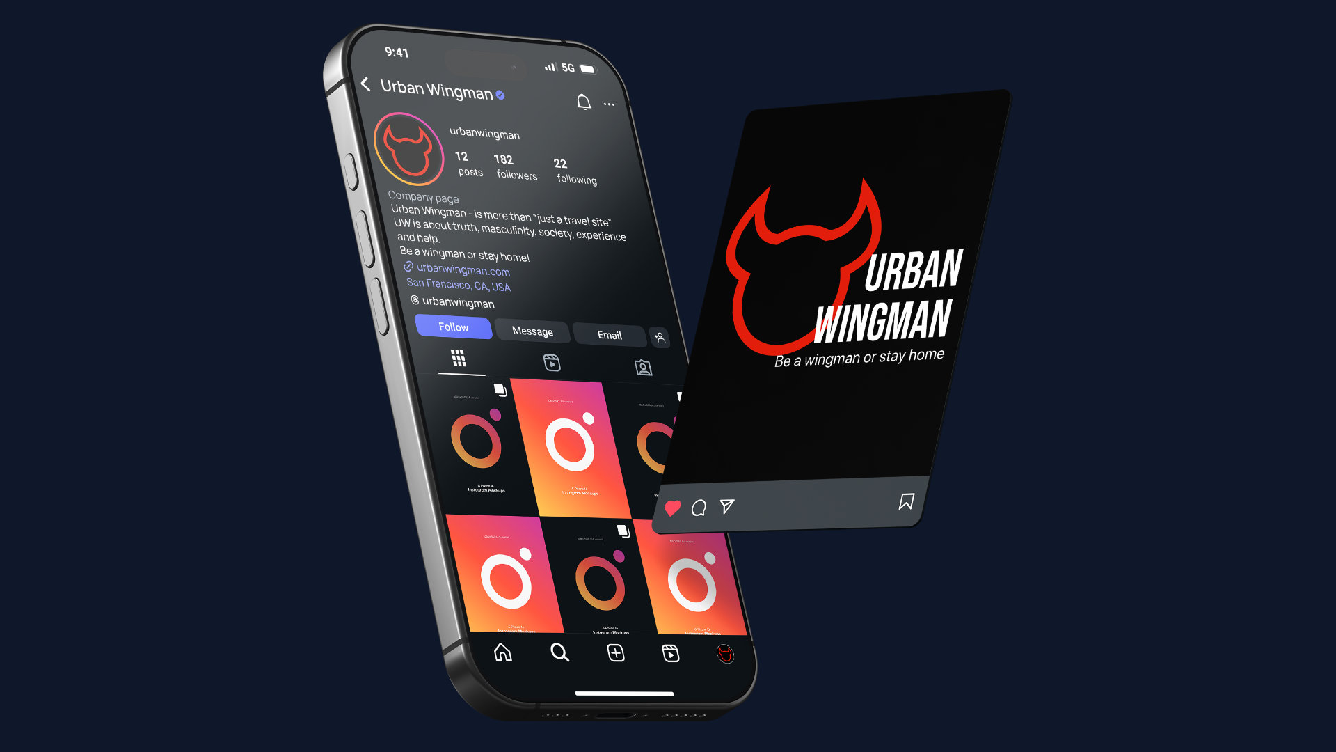 Urban Wingman Instagram design