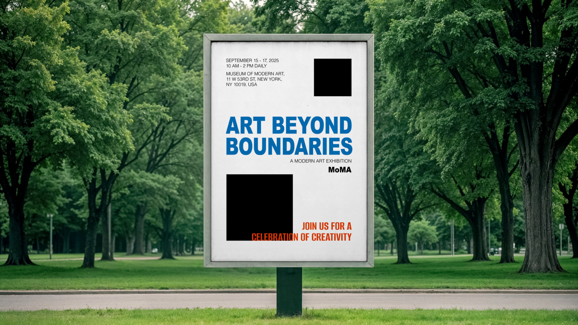 MoMA Art Beyond Boundaries posters design project