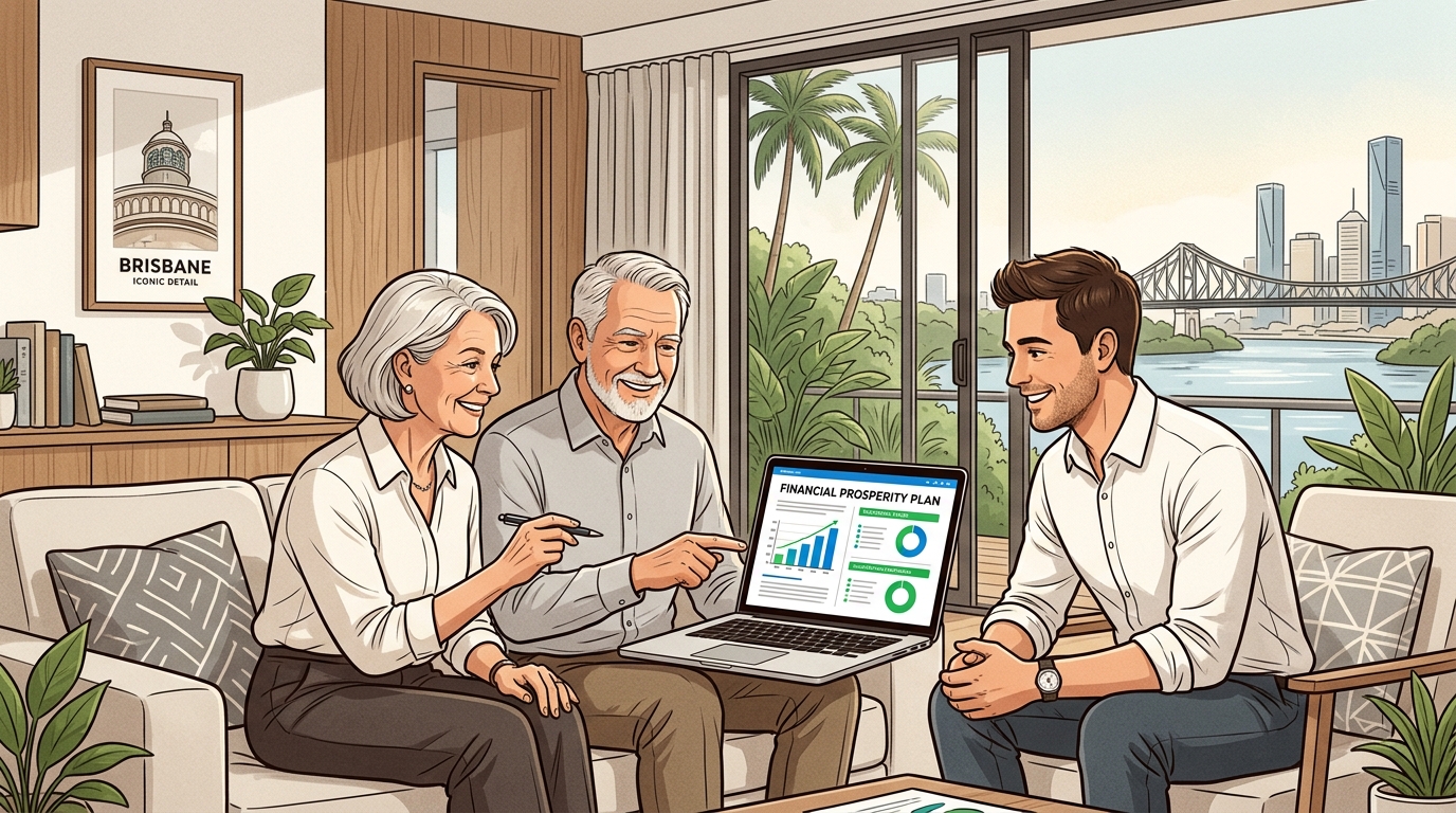 Visualize how financial mentorship can help both parents and adult children achieve prosperity in a modern Australian setting.