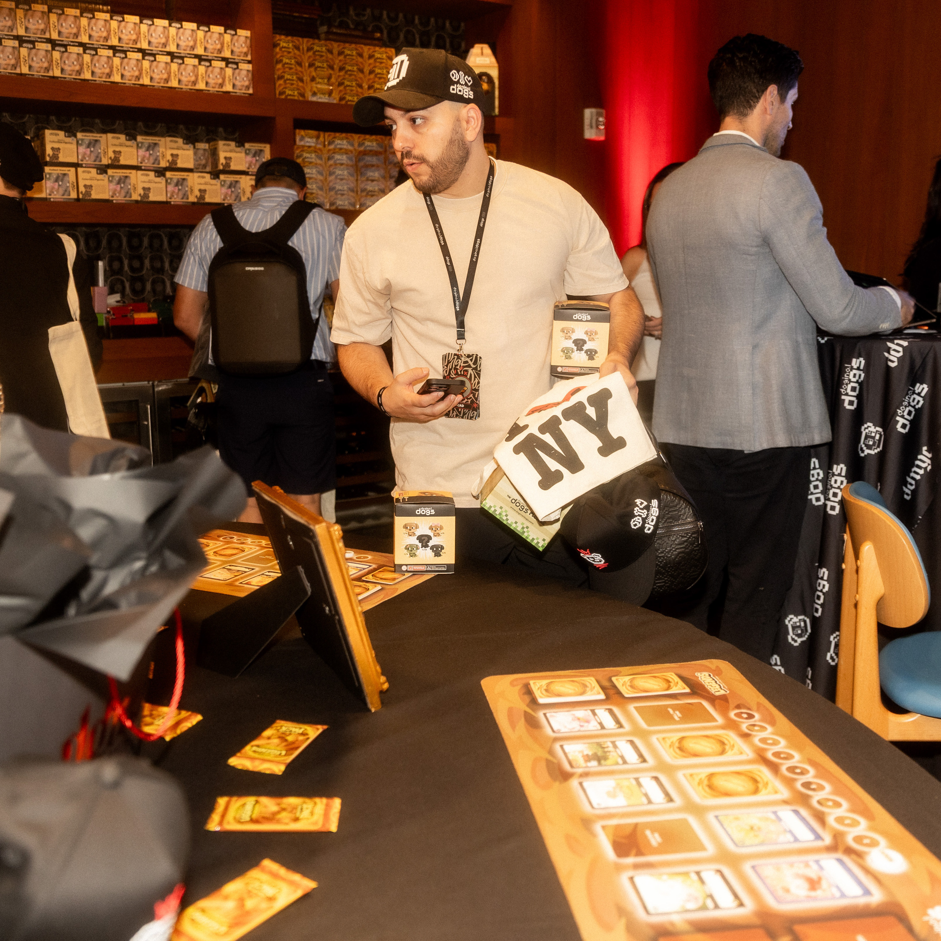 Joyful crowd at DDNYC in NYC as Doginal Dogs fans exchanged merch, danced at the big party, and celebrated Doge-driven inscriptions/NFTs and the culture of Doginals.