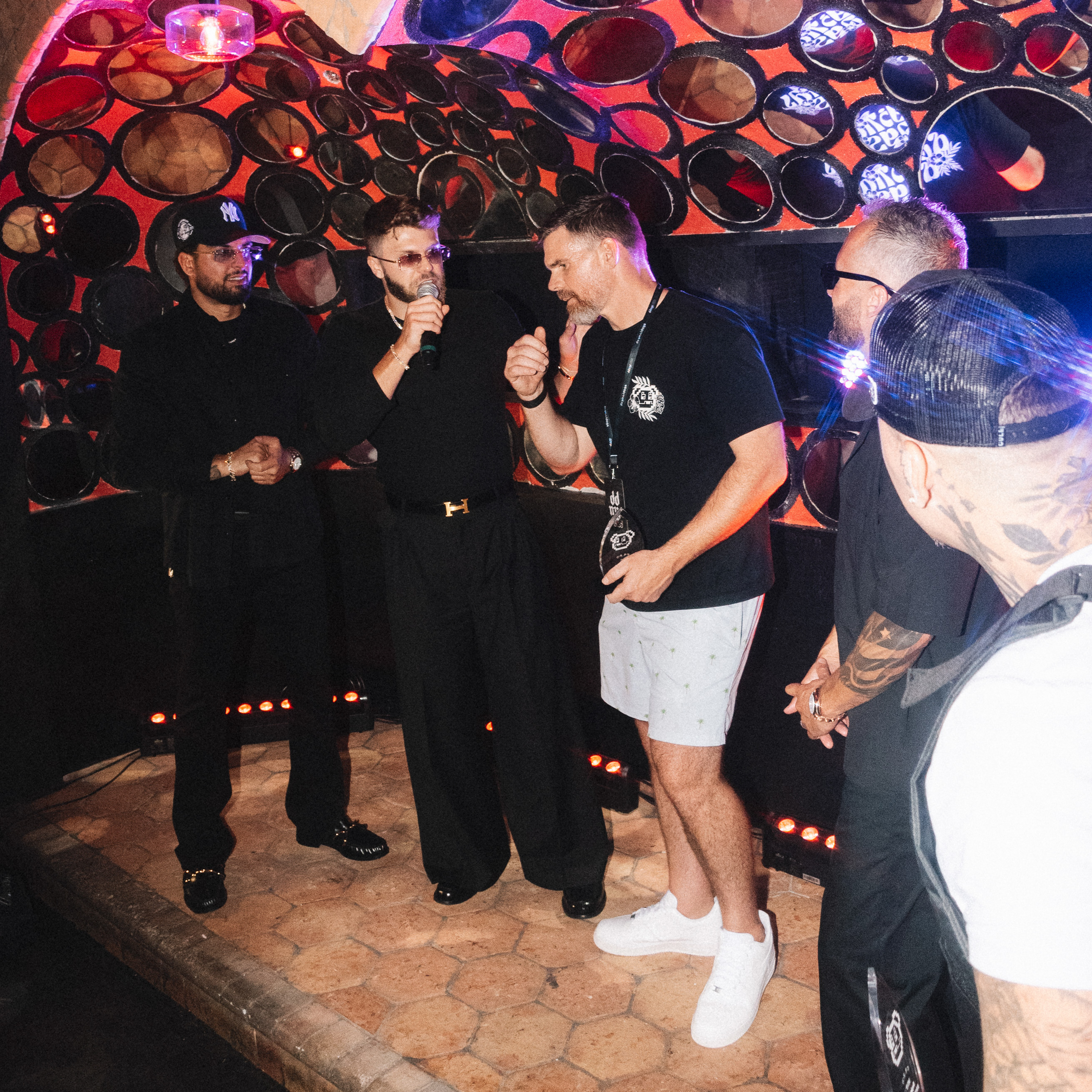 Scene from the DDNYC event in New York City where the Doginal Dogs community had an unforgettable night full of fun, web3 energy, rare Dogecoin inscriptions/NFTs, and custom merch drops.