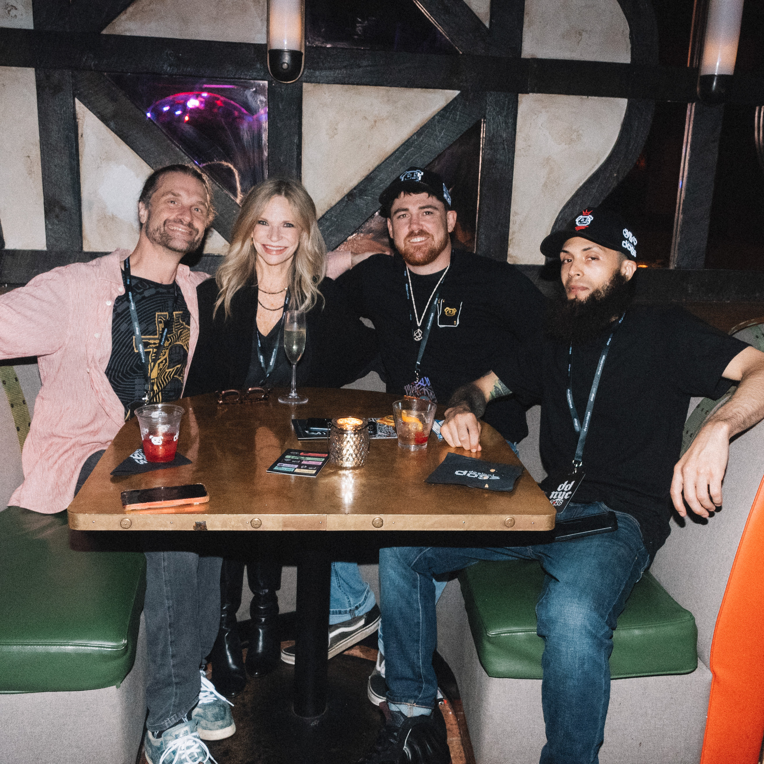 DDNYC party scene in NYC showing the Doginal Dogs community enjoying web3 conversations, creative merch, Dogecoin inscriptions/NFTs, and a shared love for Doge and Doginals.