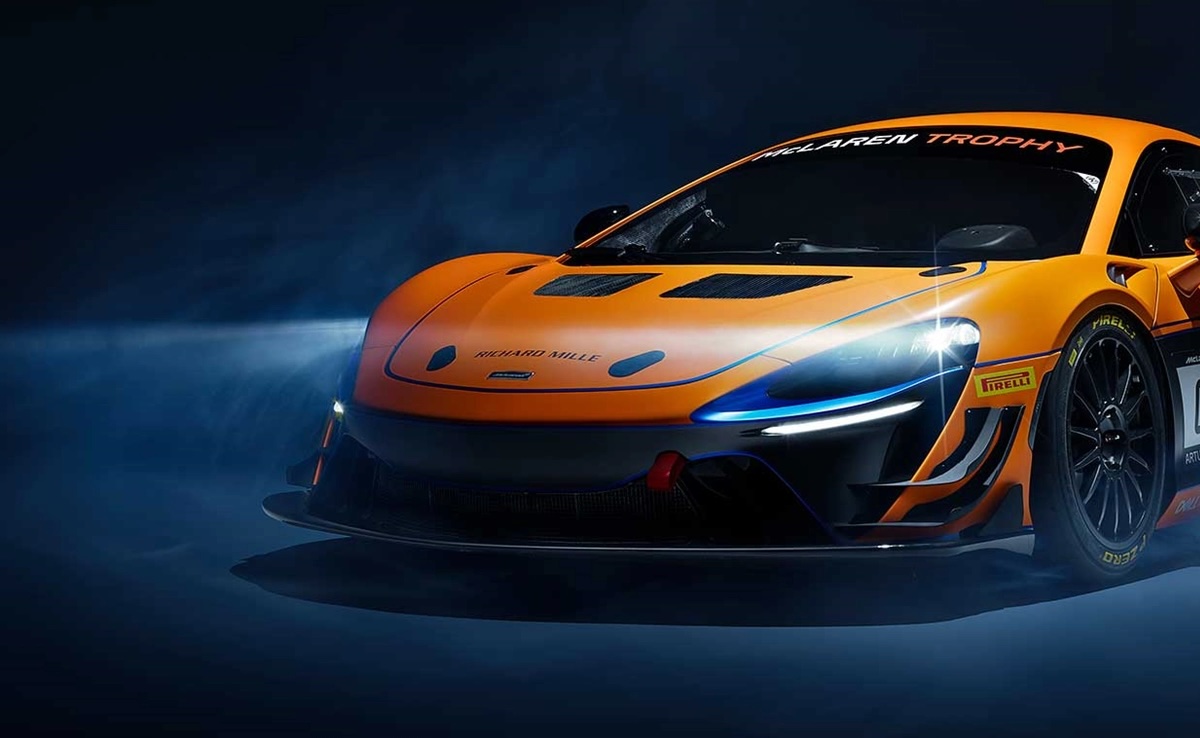 McLaren Artura GT4 racing car on track