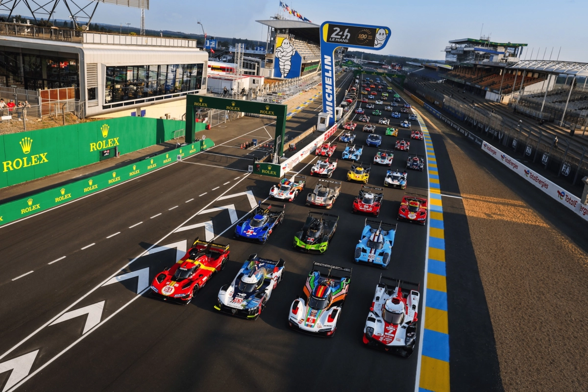 The grid at the Le Mans 24 hour race