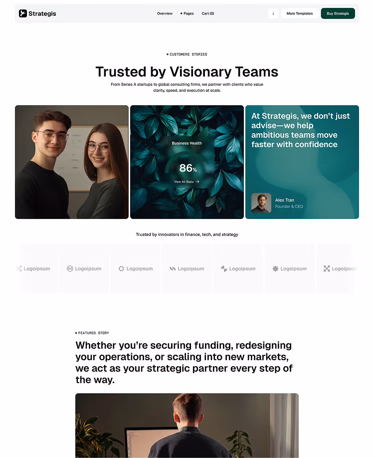 Consulting firm template customers