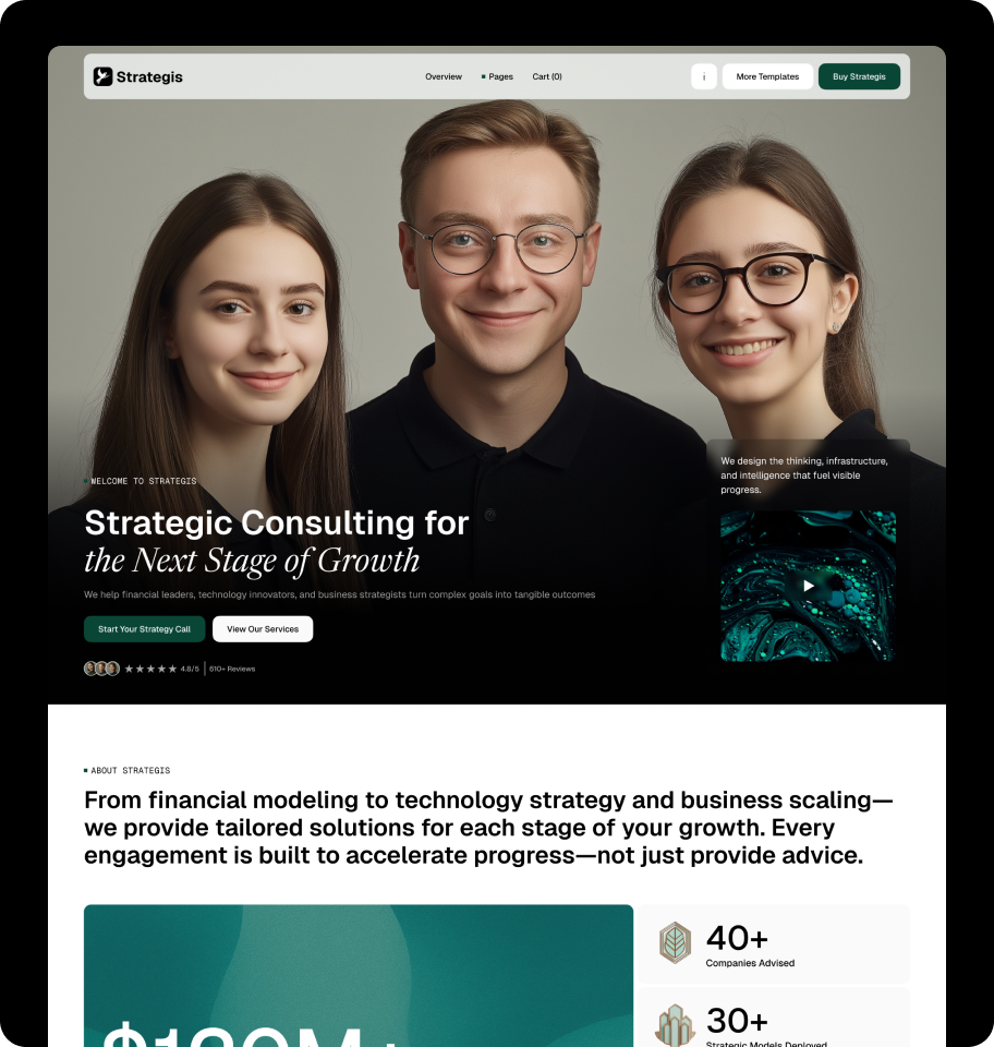 Webflow consulting template
