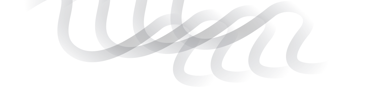 Abstract black wavy ribbon with transparent sections on a transparent background.