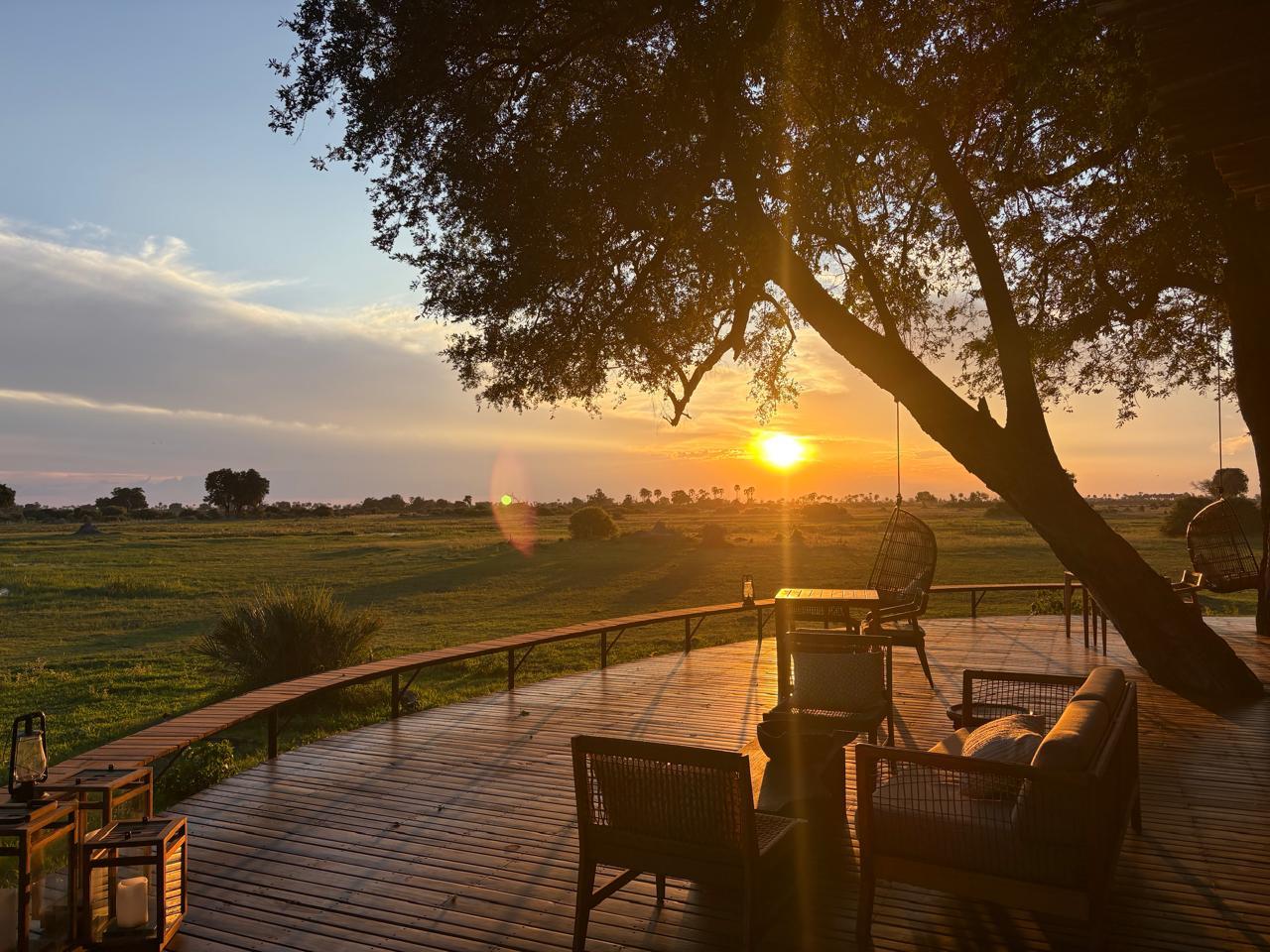Mombo Camp Botswana overlooking the Okavango Delta floodplains