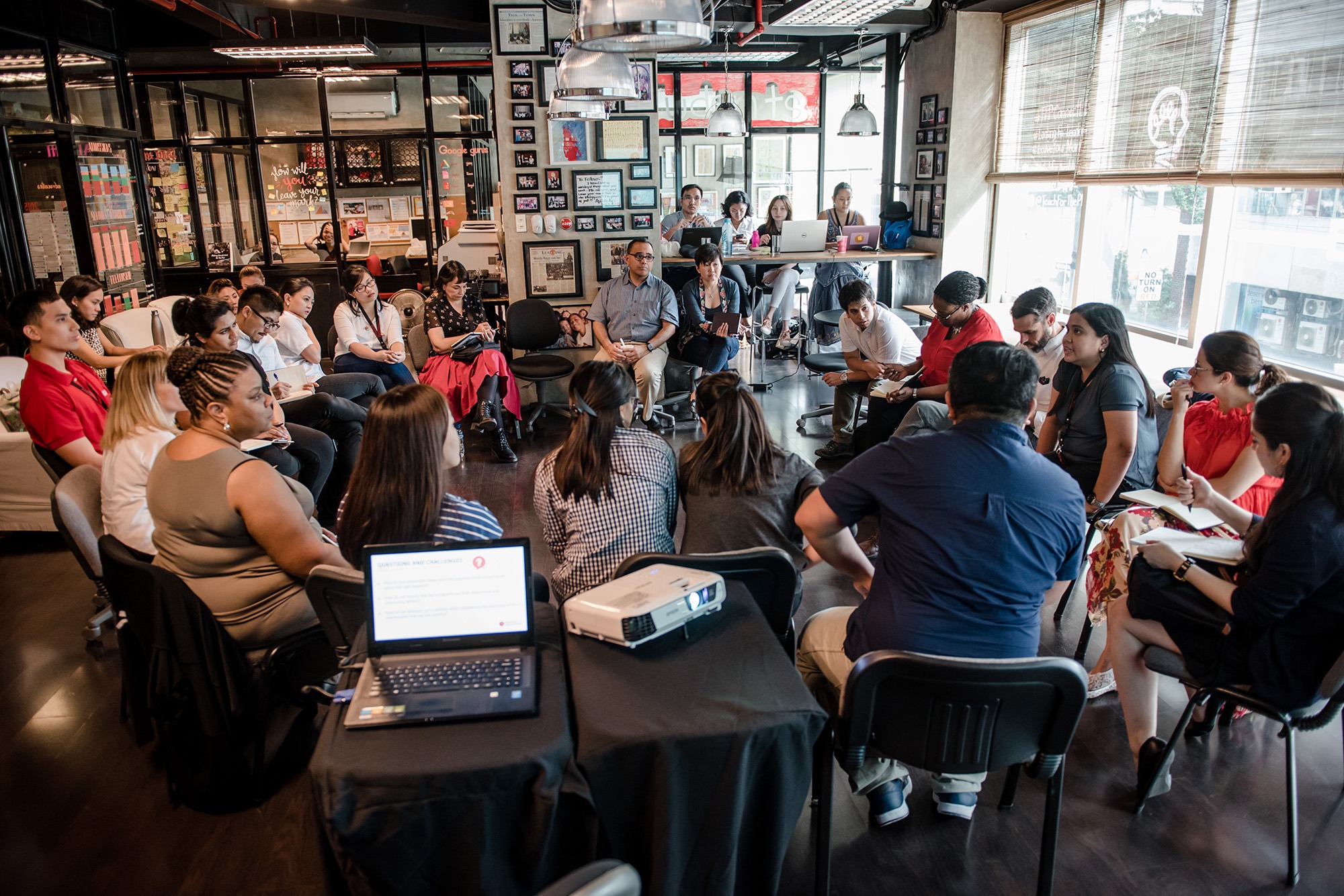 Network Learning Trip participants at the Teach for the Philippines Headquarters