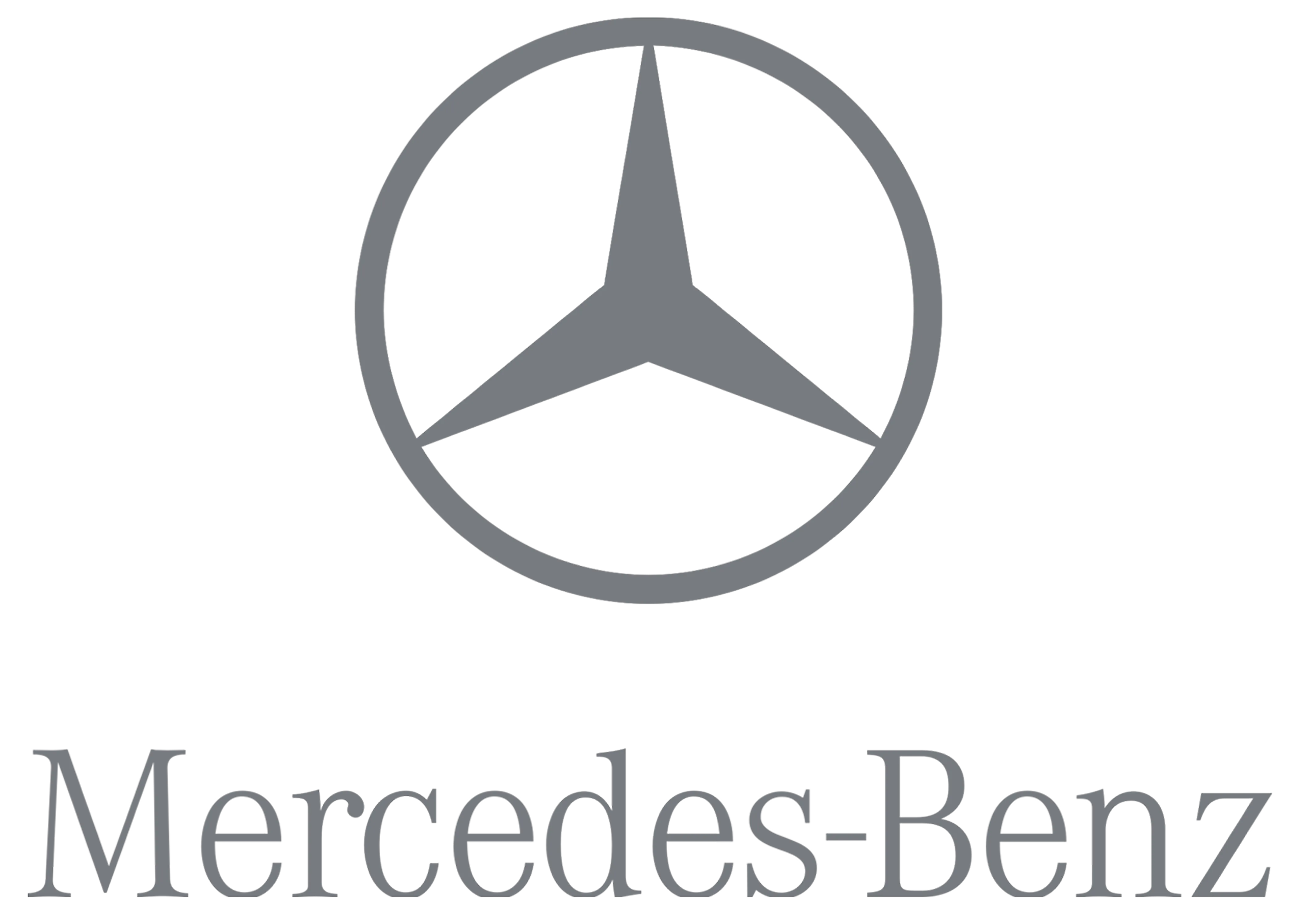 Mercedes-Benz logo with a three-pointed star inside a circle above the brand name.
