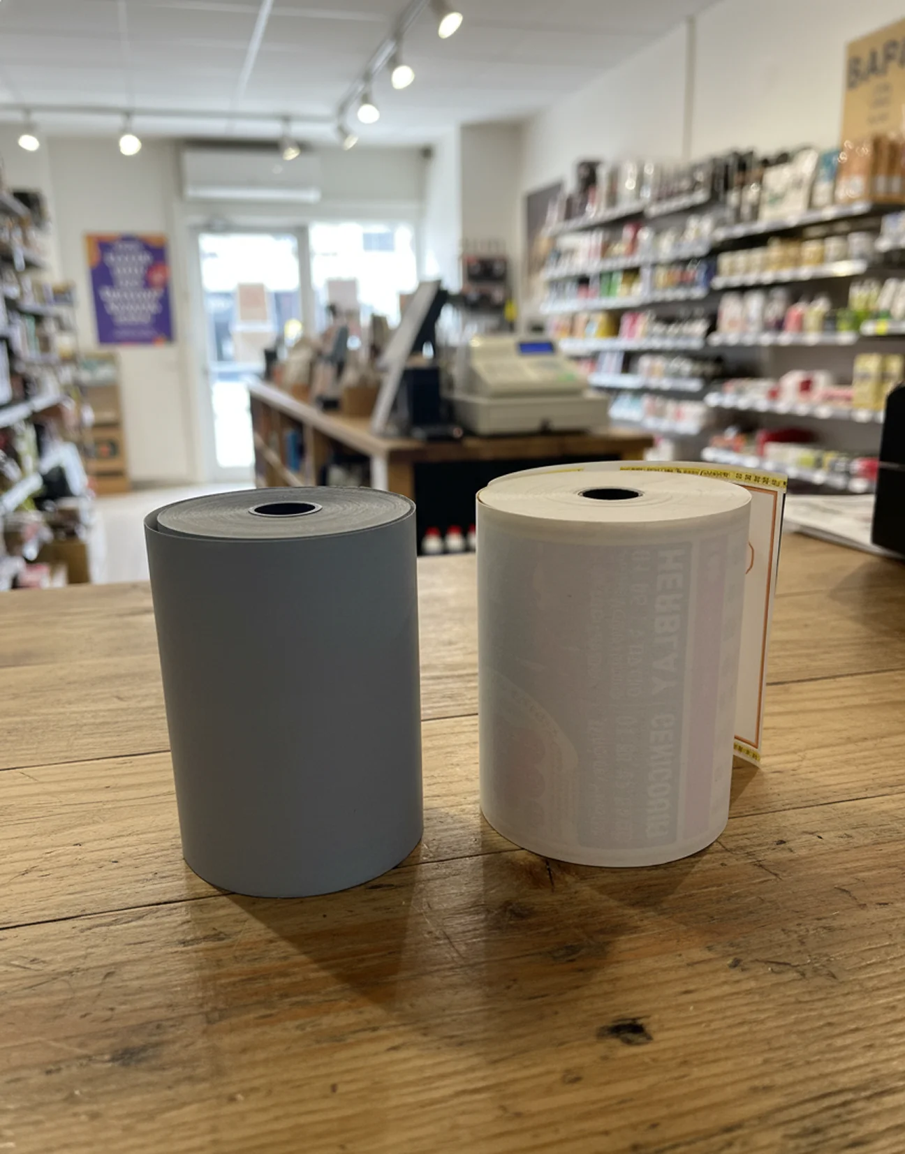 image of packaged goods shelf (for a grocery store)