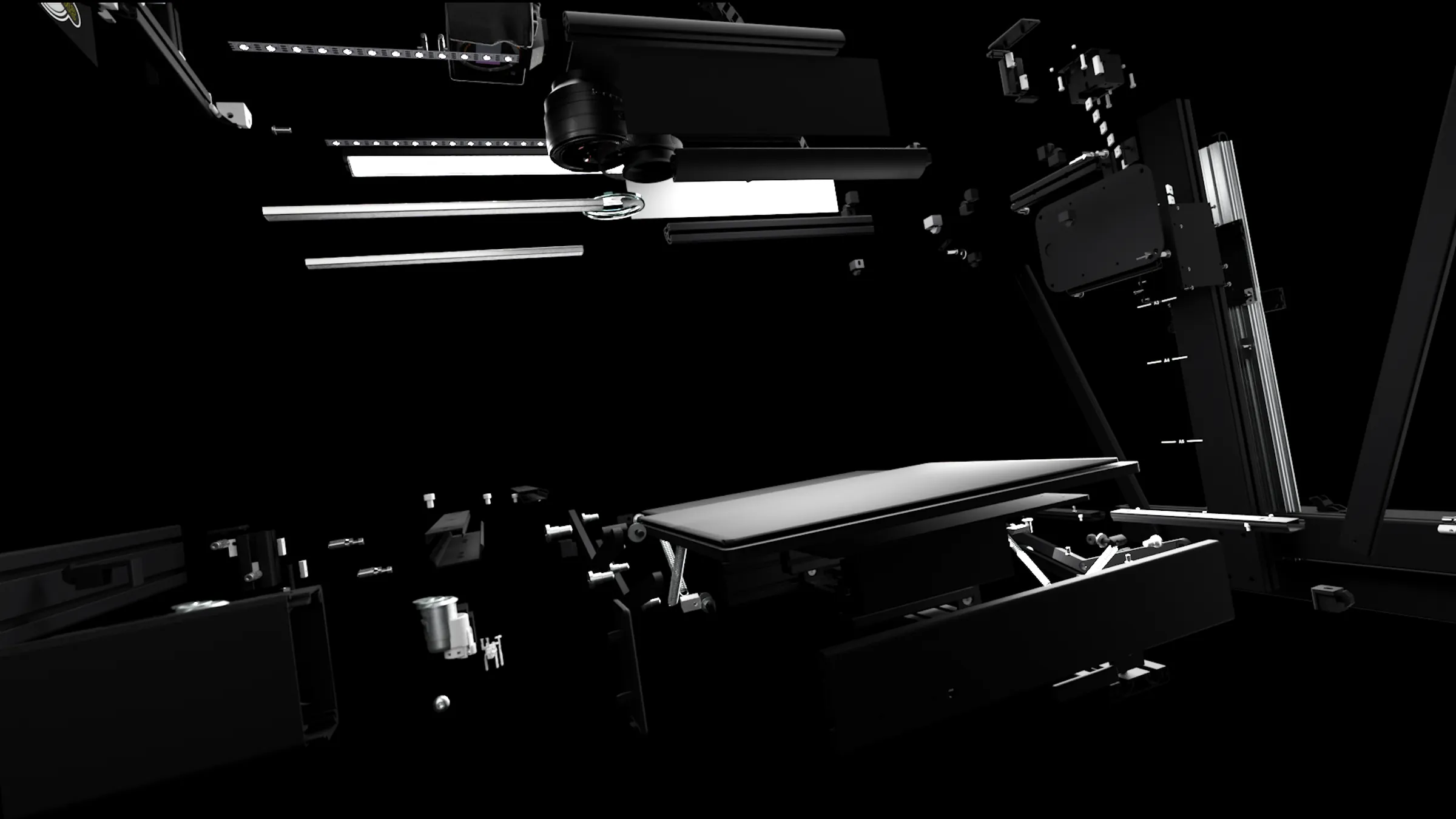 Explosionsansicht des Scanners als Filmstandbild