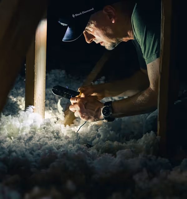 Baustelle: Arbeiten an Dämmung im Bauteil – Wärme- und Schallschutz