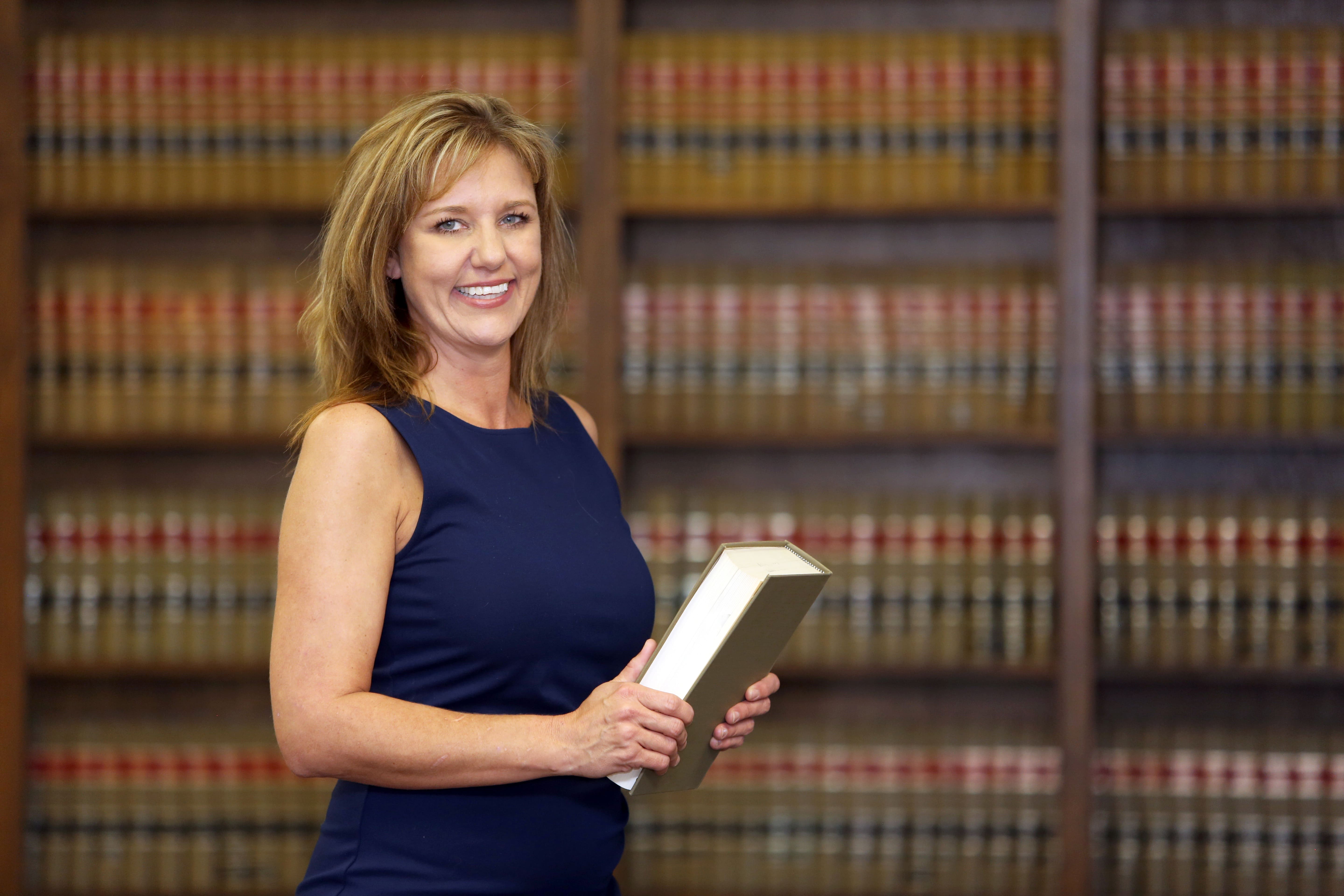 Lawyer helping client with business license