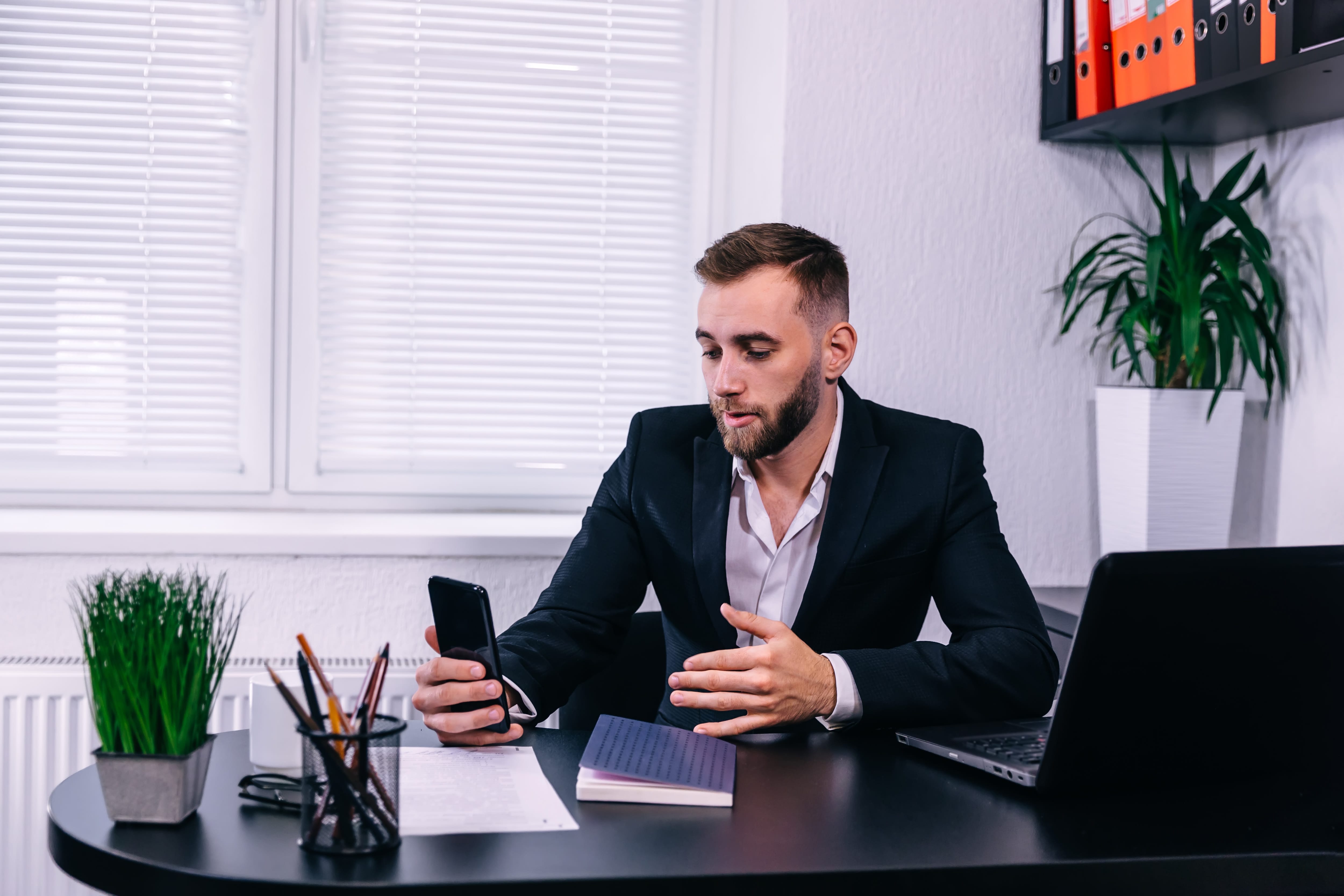 Lawyer helping client with corporate bylaws