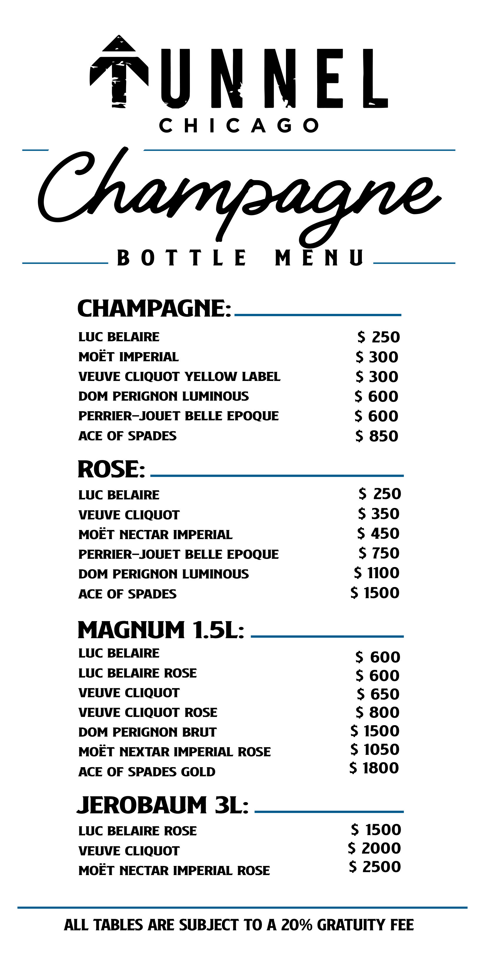 Bottle Menu