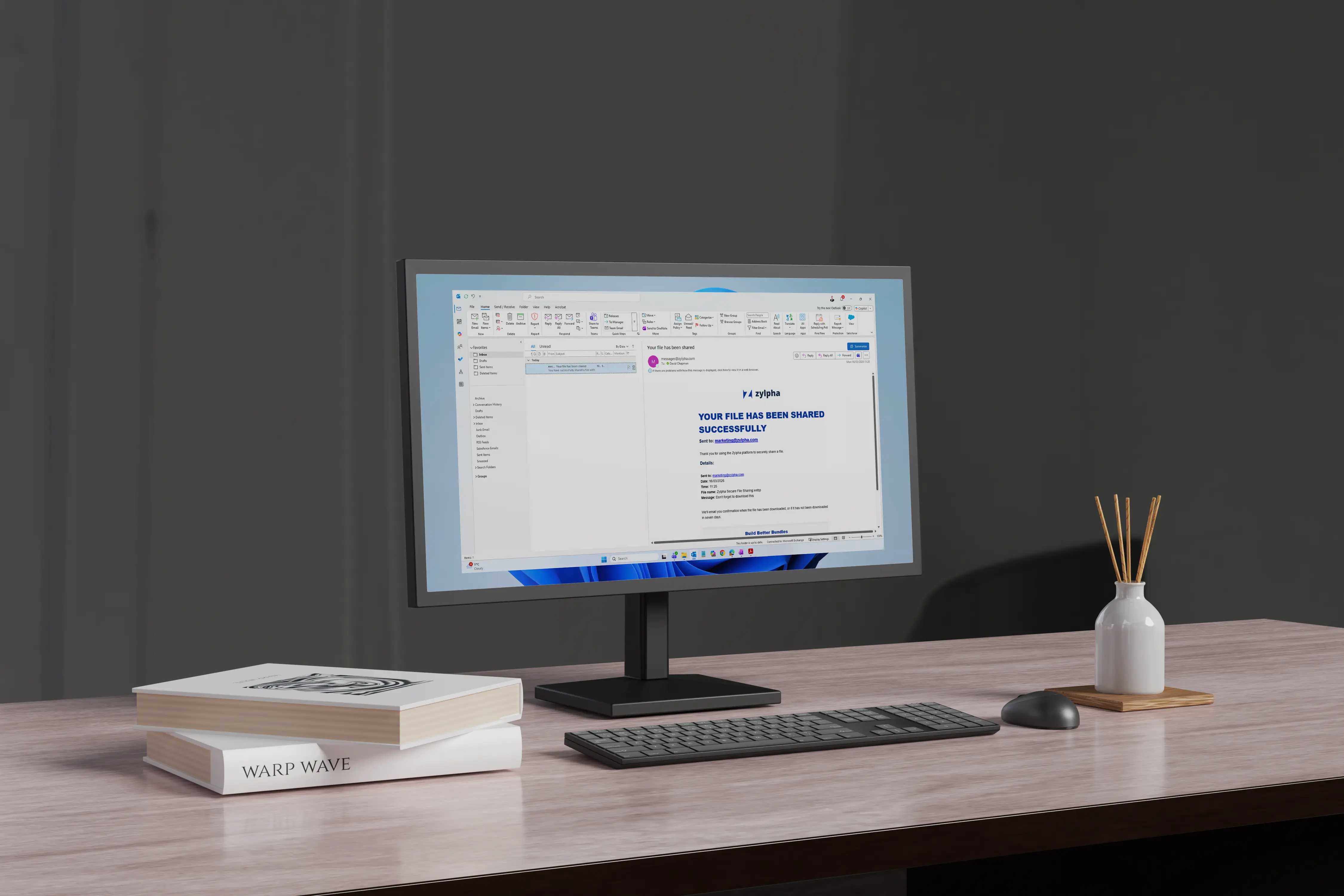 Computer screen showing zylpha read receipts