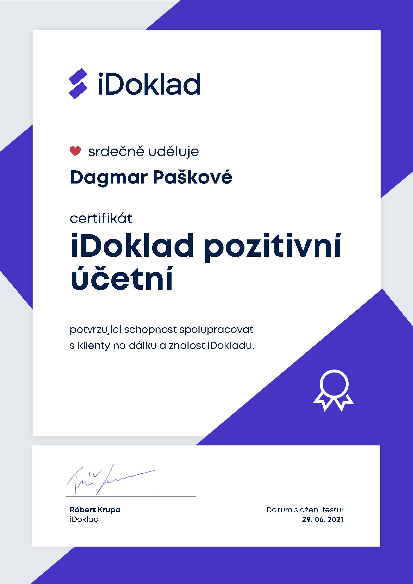 certifikát