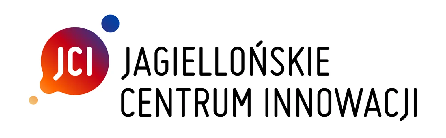Logo Jagiellońskiego Centrum Innowacji z kolorową ikoną i tekstem.