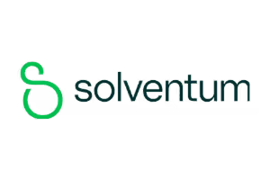 Green stylized letter 'S' logo next to the word 'solventum' in dark green lowercase letters.