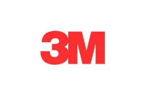 3M company logo in bold red letters on a black background.