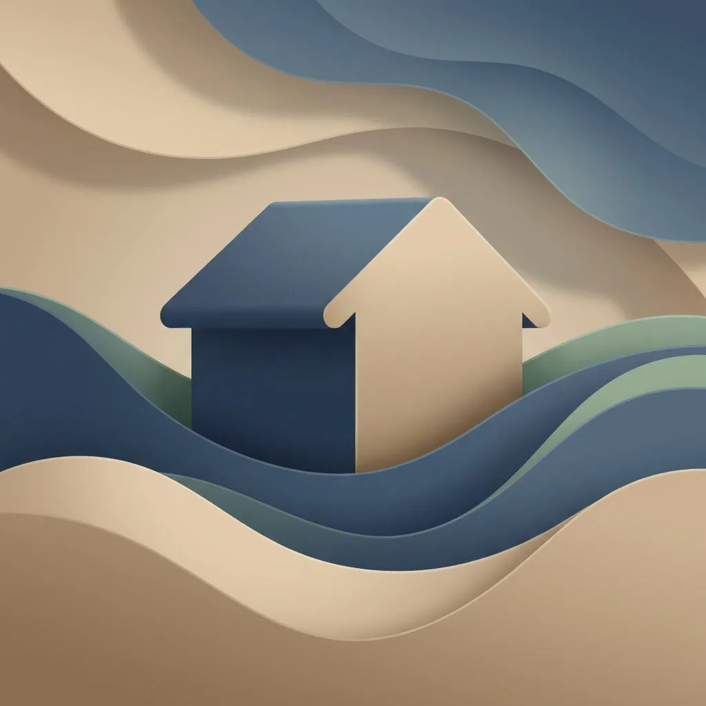 Training Das Selbstwert-Haus – Haus in Blau- und Beigetönen als Symbol innerer Stabilität