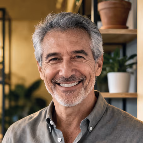 [headshot] image of customer giving a testimonial (for a ai biotech company)