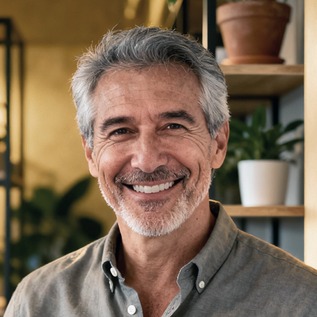 [headshot] image of customer giving a testimonial (for a ai biotech company)