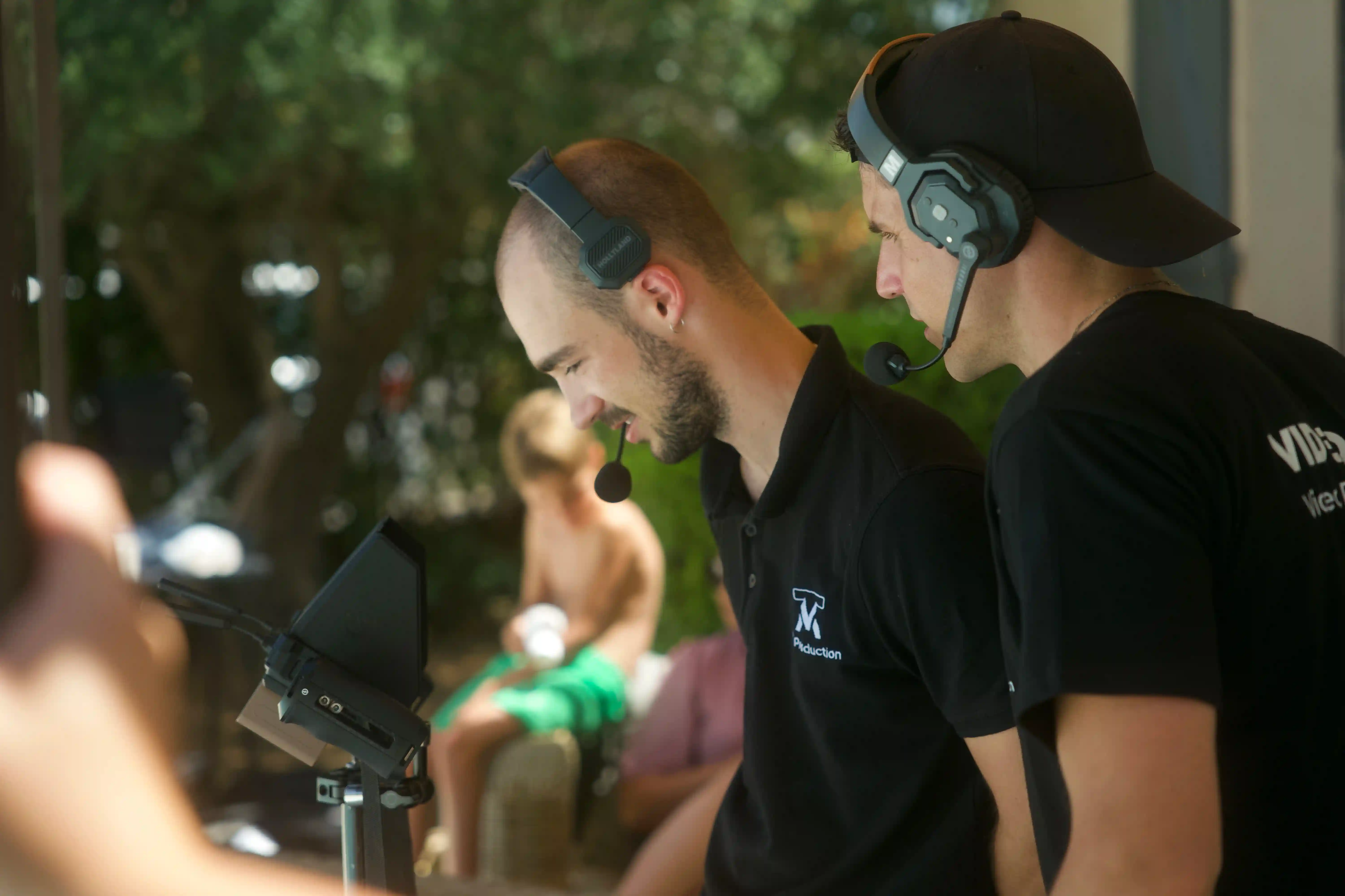 Maxime et Nathanael sur un tournage