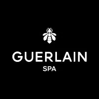 Guerlain Spa logo with a stylized bee above the brand name on a black background.