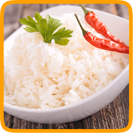 White rice in a bowl