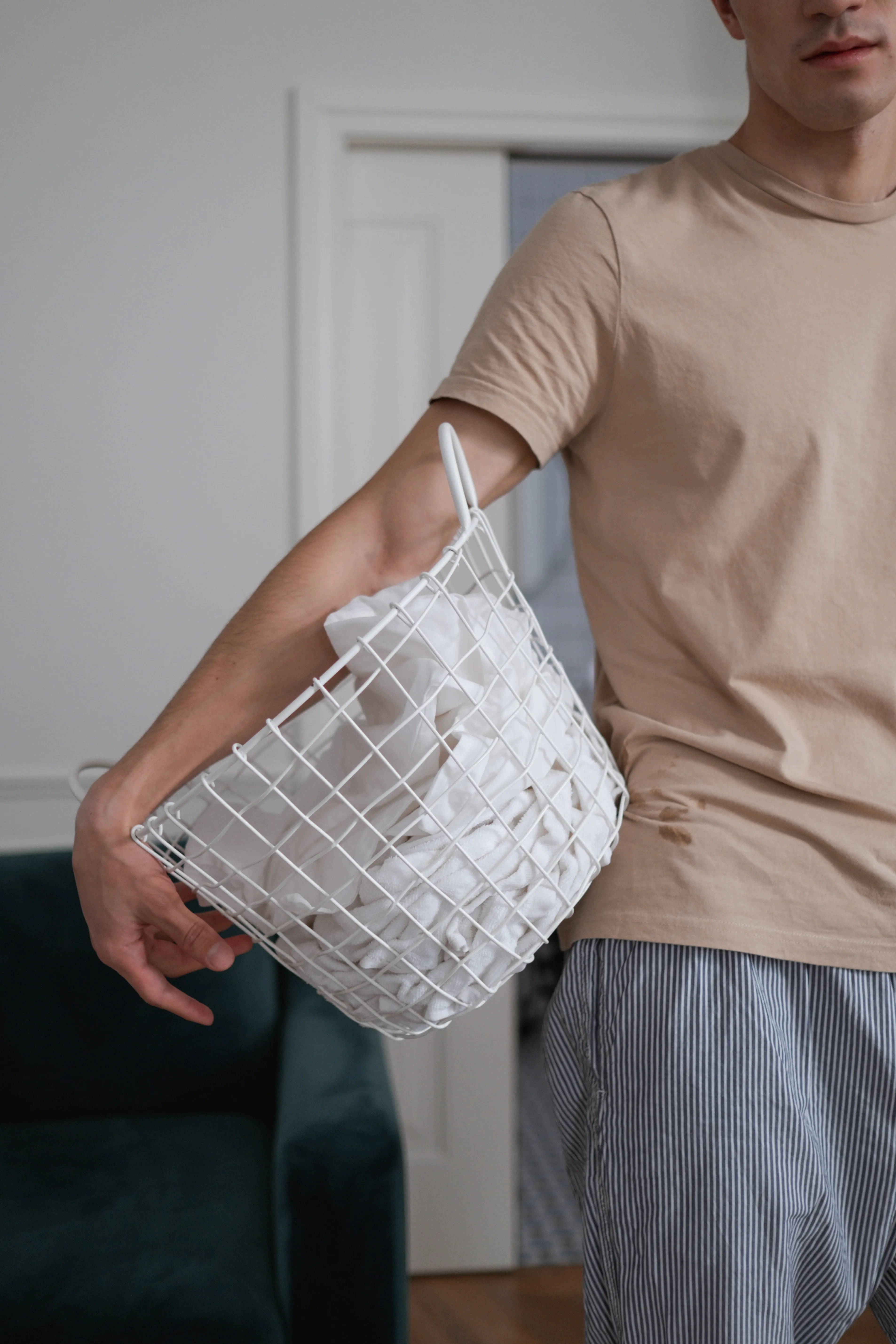 Laundry Basket Stock Photo