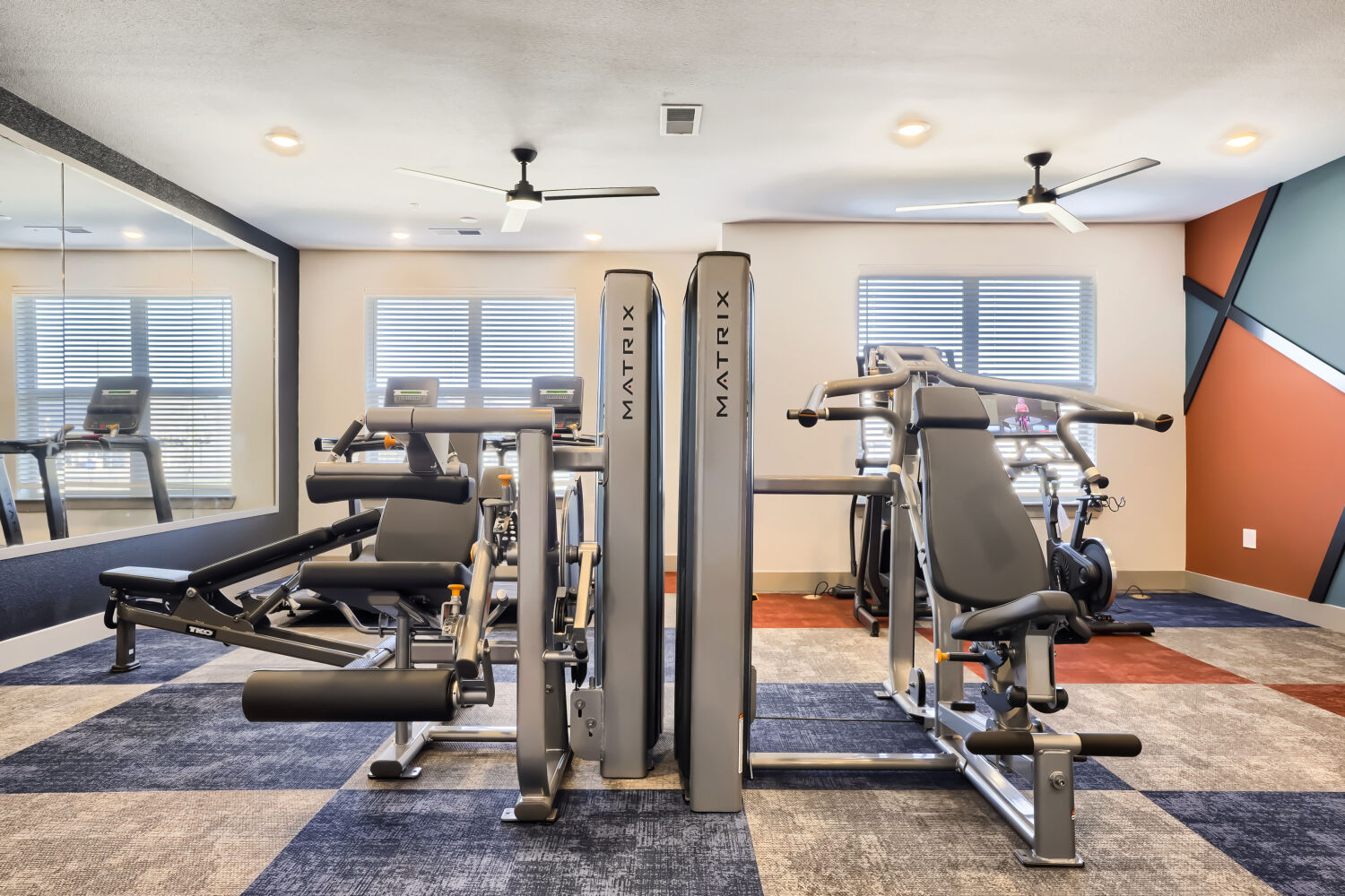 Gym with weight machines