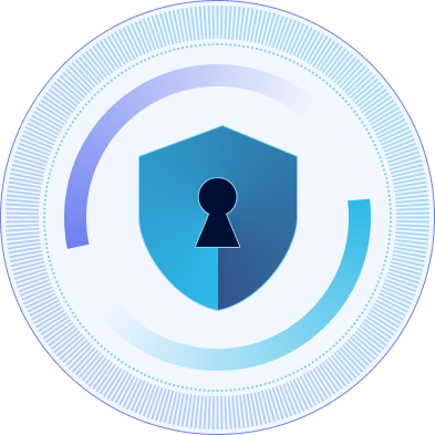 shield with a keyhole